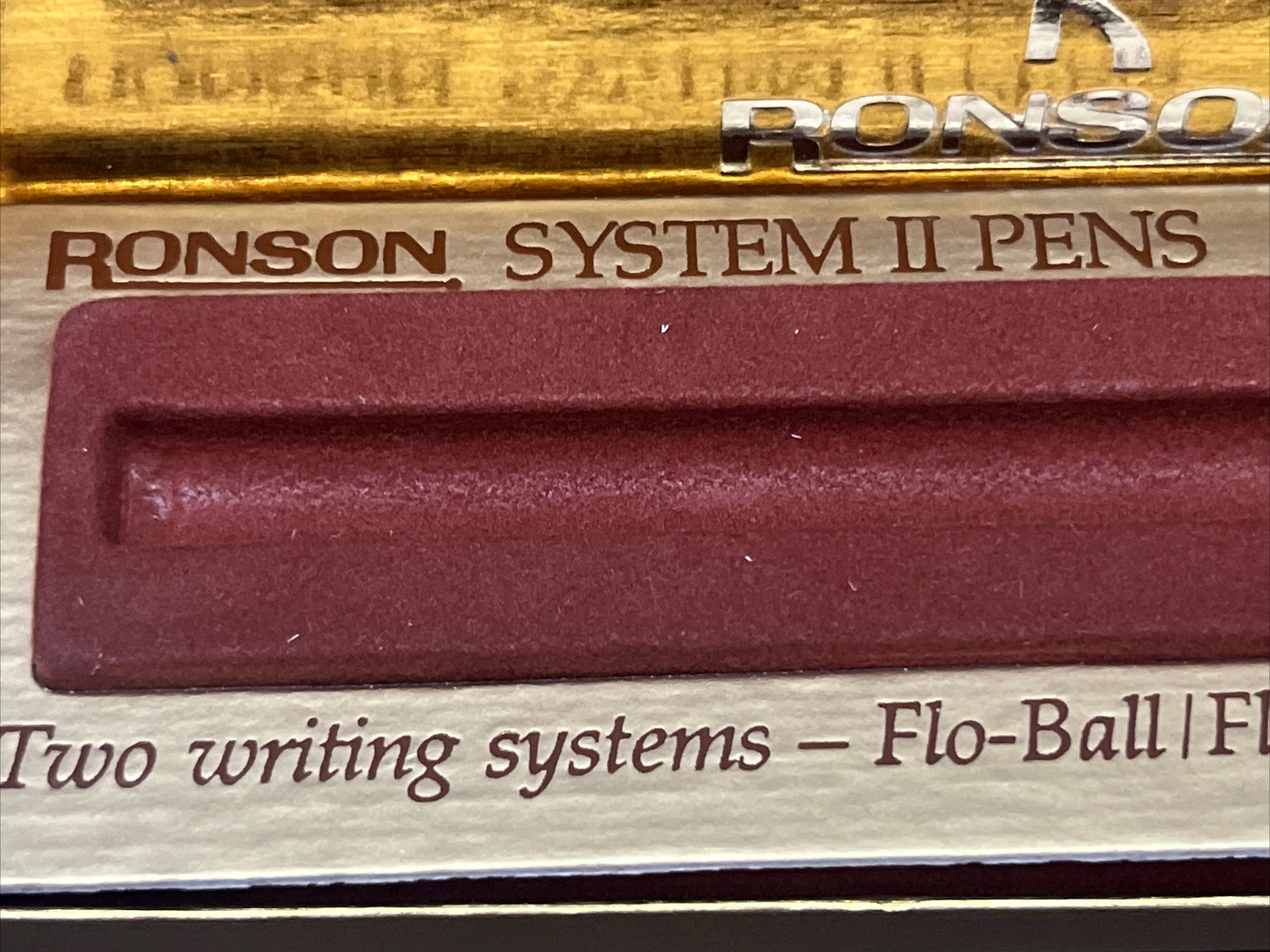 Vintage Ronson System II Pen ~ Flo Ball/Flo Tip ~ Germany ~ FLAT BLACK NEEDS INK