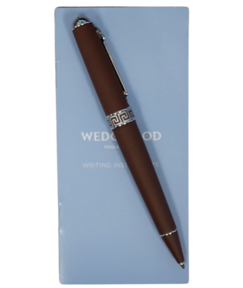 Wedgwood Brown & Chrome Trim Ballpoint Pen New In Box