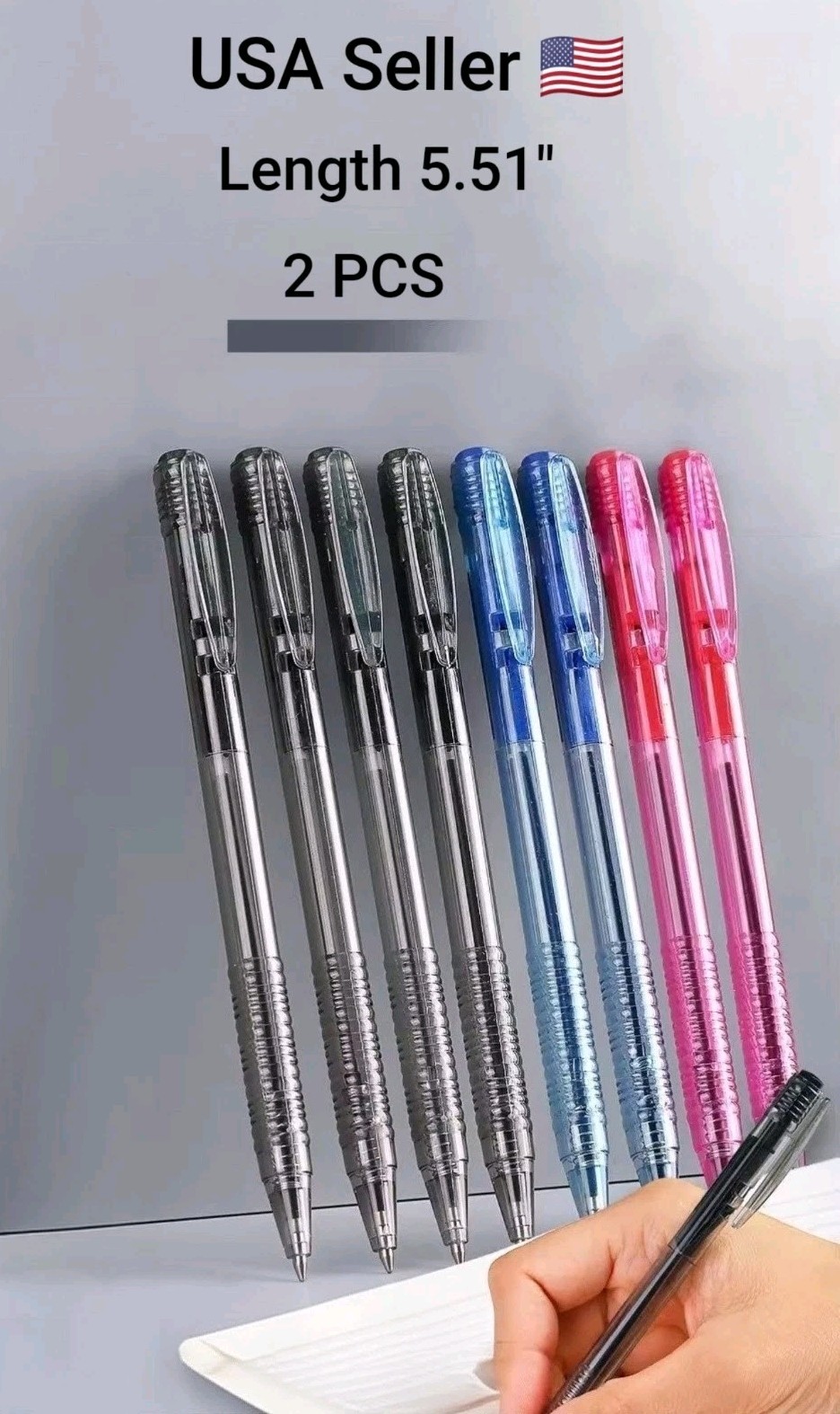 2 PCS Students Ballpoint Pen 0.7mm Point Writing Pens Office School Stationery