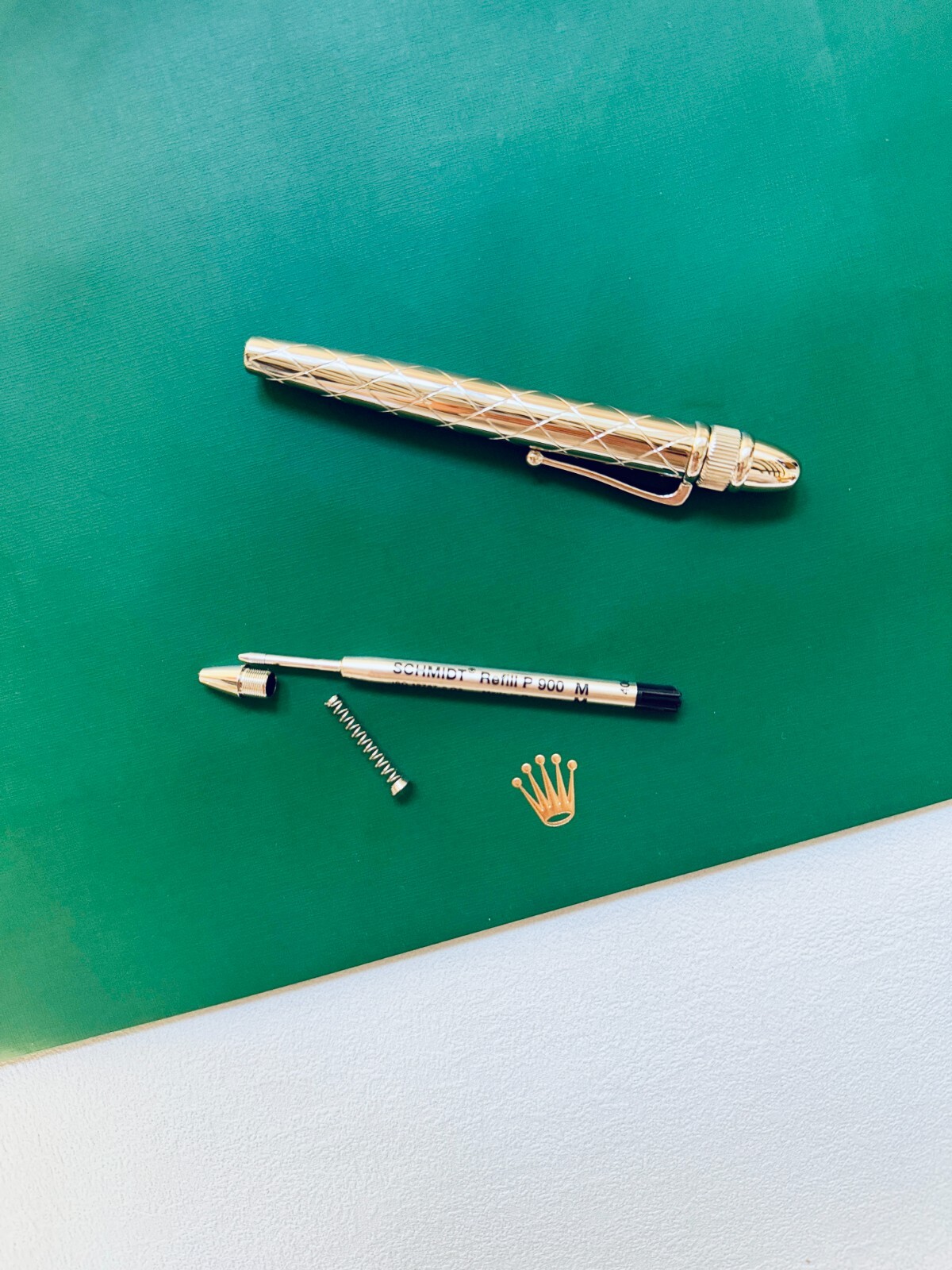 Rolex Vintage-Style Palladium-Finish Ballpoint Pen, New Boxed, Exclusive Ad Gift