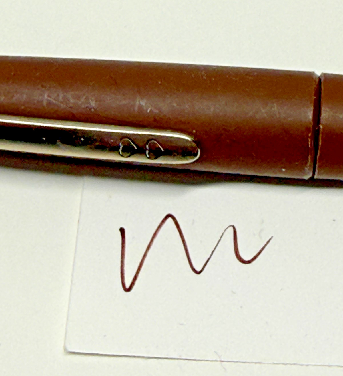 vtg Papermate Flair Felt tip Pen Brown Double Heart Mexico