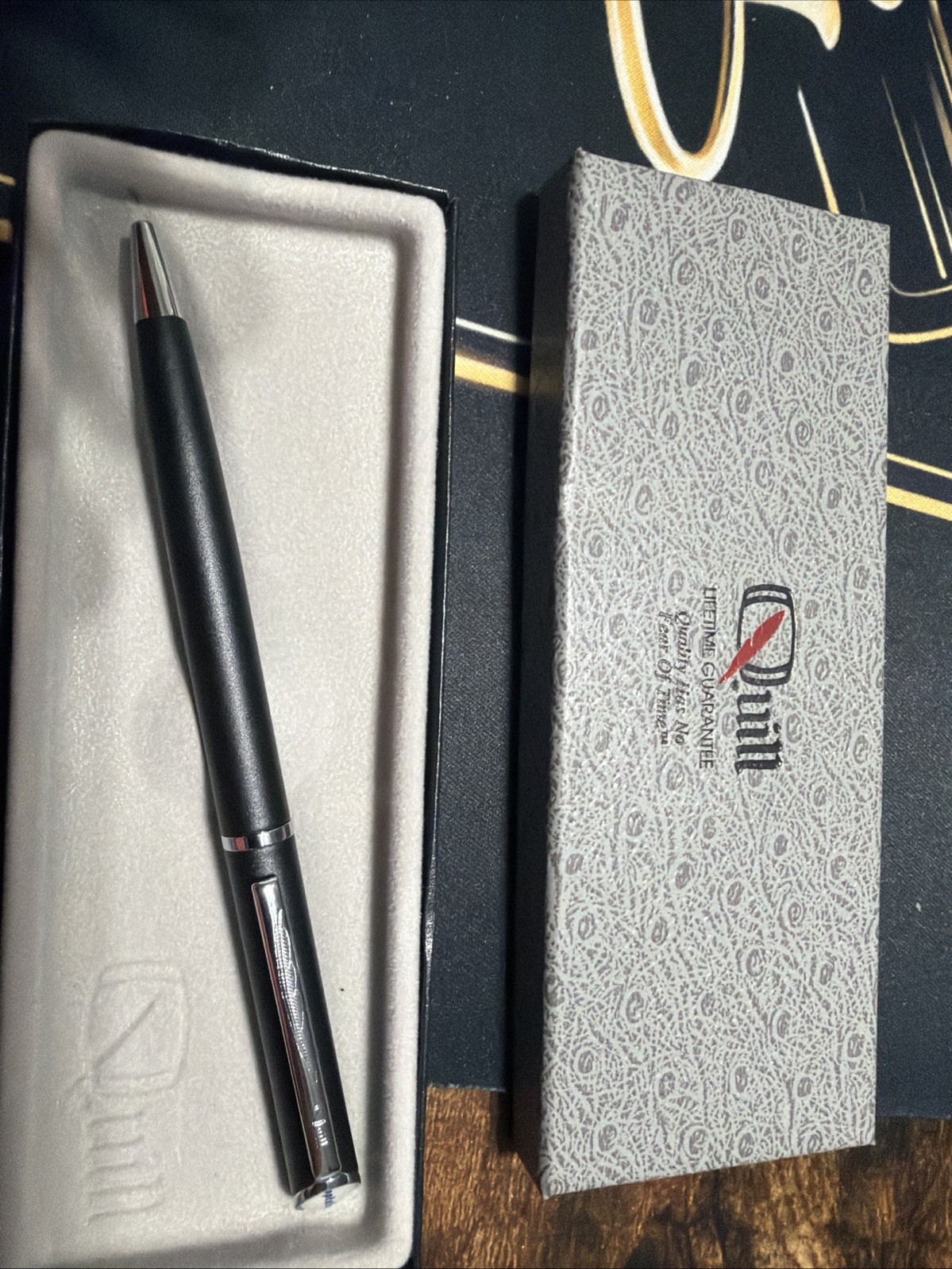 Quill Twist In Pen This is a promotional pen branded for Optelecom.