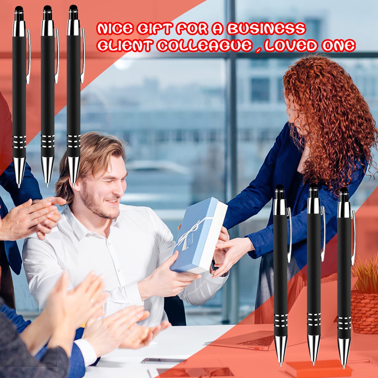 Ballpoint Writing Pens with Stylus Tips 1mm Medium Point Pen Black Ink Pen Stylu