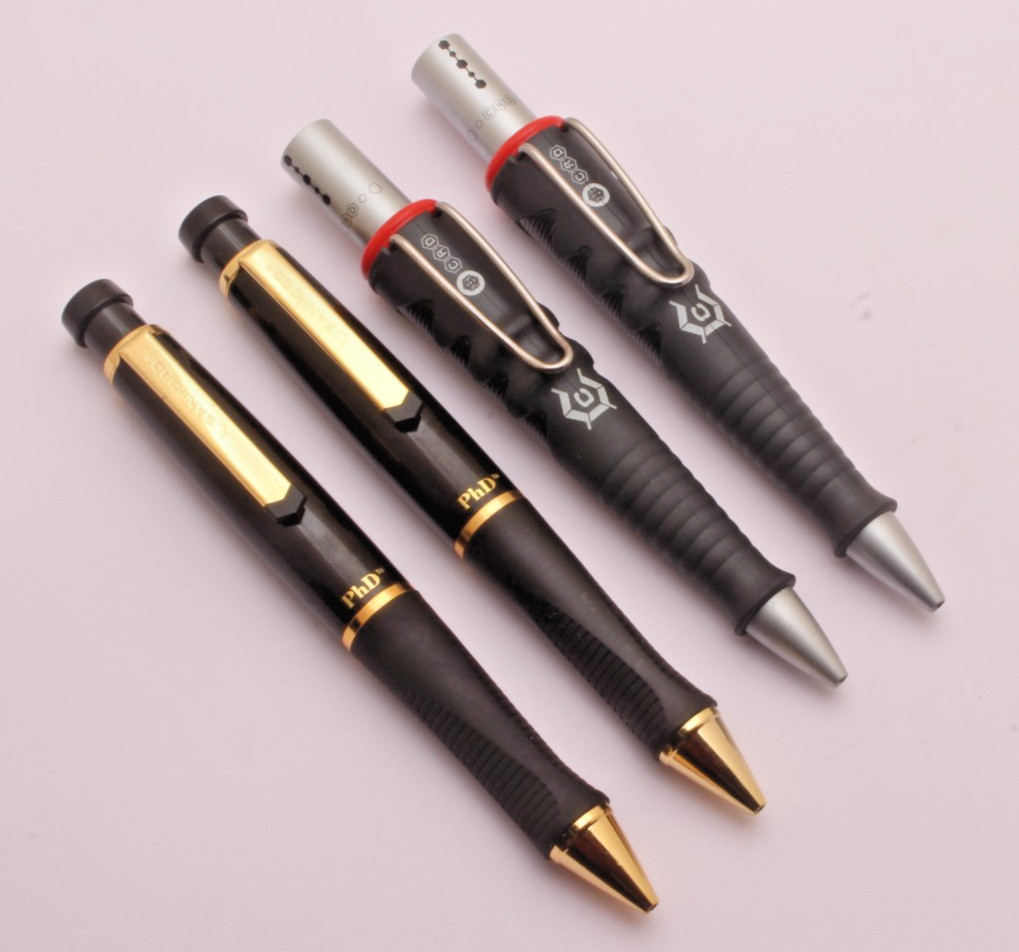 SET OF 4 SANFORD PHD ROLLERBALL PEN & ROTRING CORE BALLPOINT PEN RARE VINTAGE