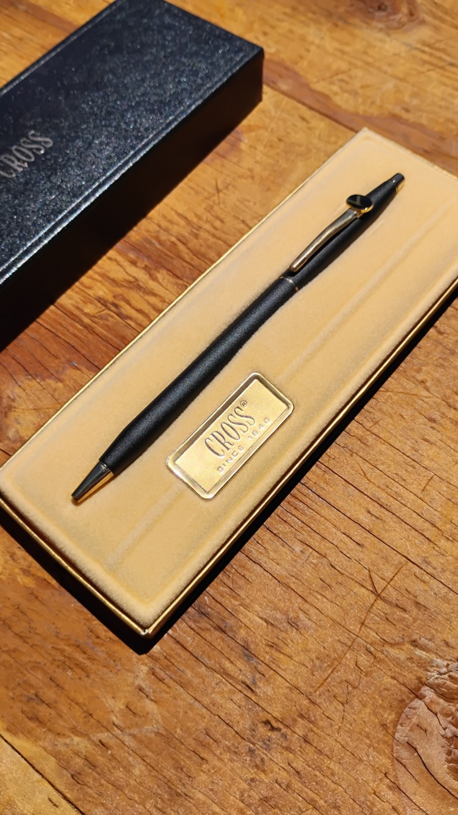 Vintage Cross Classic Black 2502 Ball Pen, Case