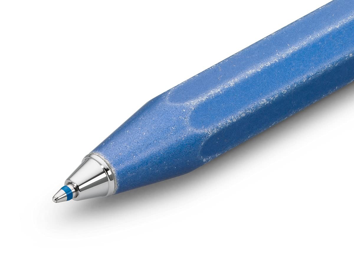 Kaweco Al Sport Ball Pen Stonewash Blue Retractable Ballpoint Pen In Classic