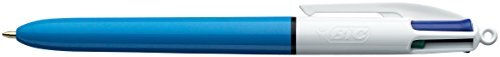 BIC 4 Colours Ballpoint Pens Pack of 12 Red Blue Green Black Writing Tools