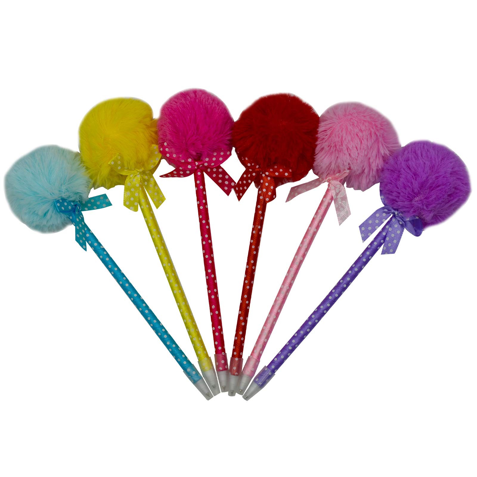 Fluffy stuffed animal ballpoint pen 0.5mm blue 12 pieces set gel ballpoint pen c