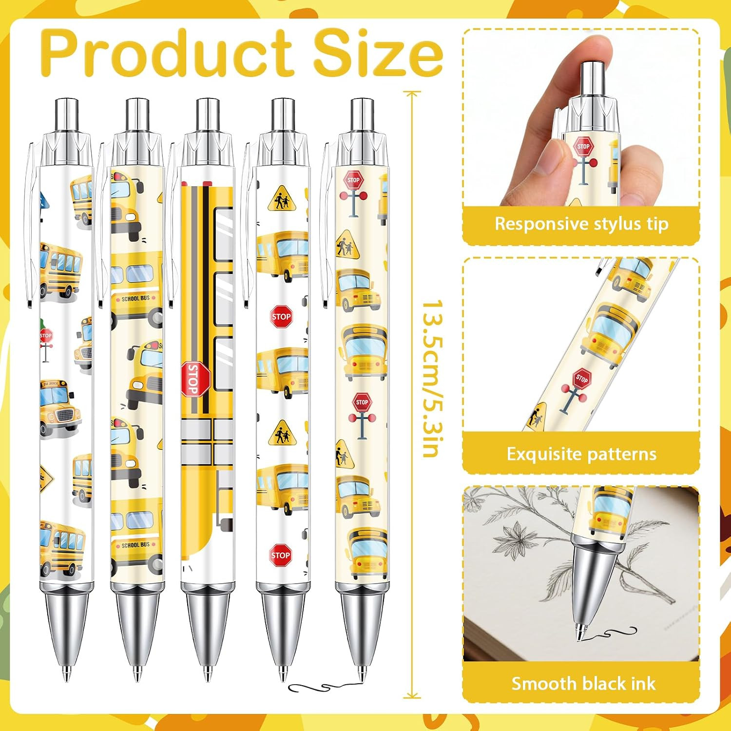 School Bus Driver Ballpoint Pens 10 Pcs Bus Driver Appreciation Gifts Pens Set I