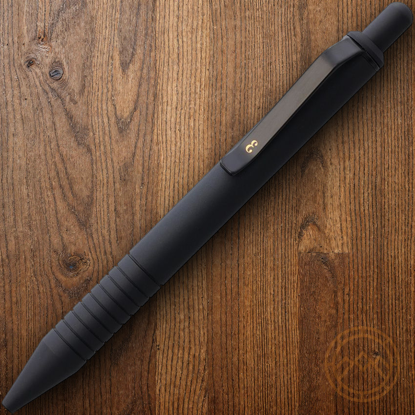 Everyman Grafton Mini Pen Super Matte Black Aluminum w/New Metal Gel Cartridge