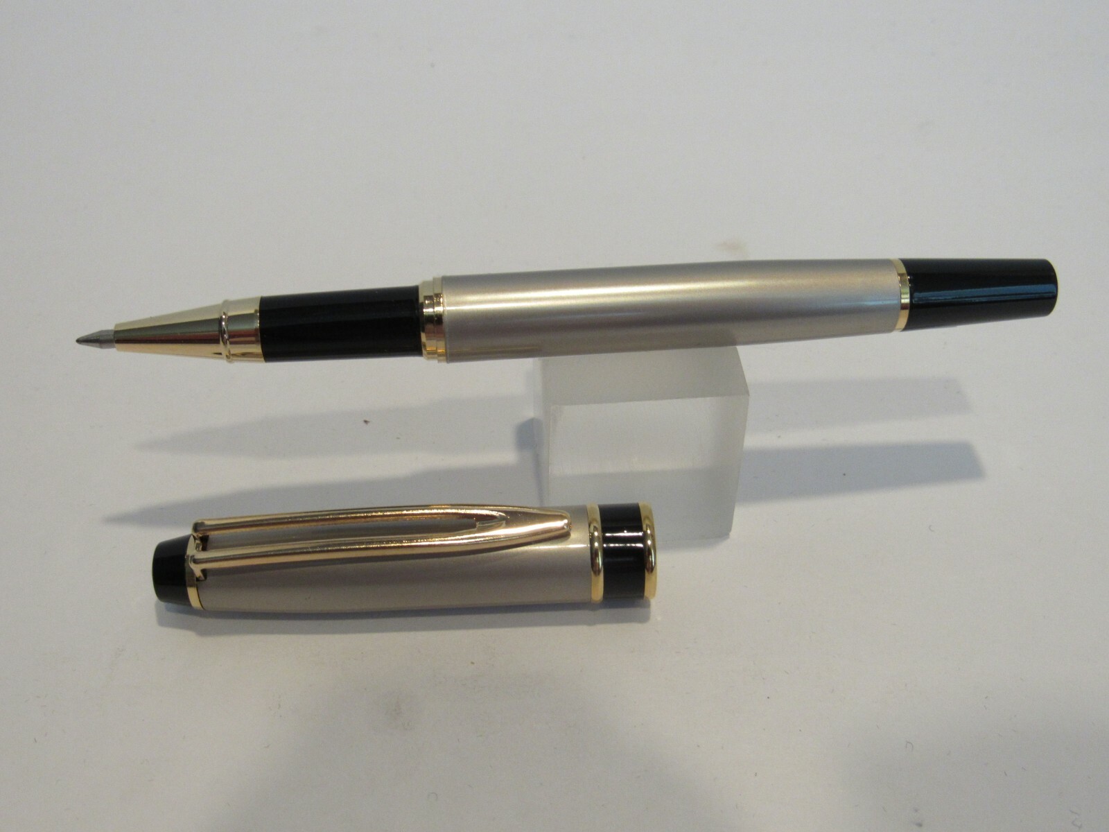 TERZETTI Expert Metal Silver /GT Trim Rollerball Pen+velvet pouch
