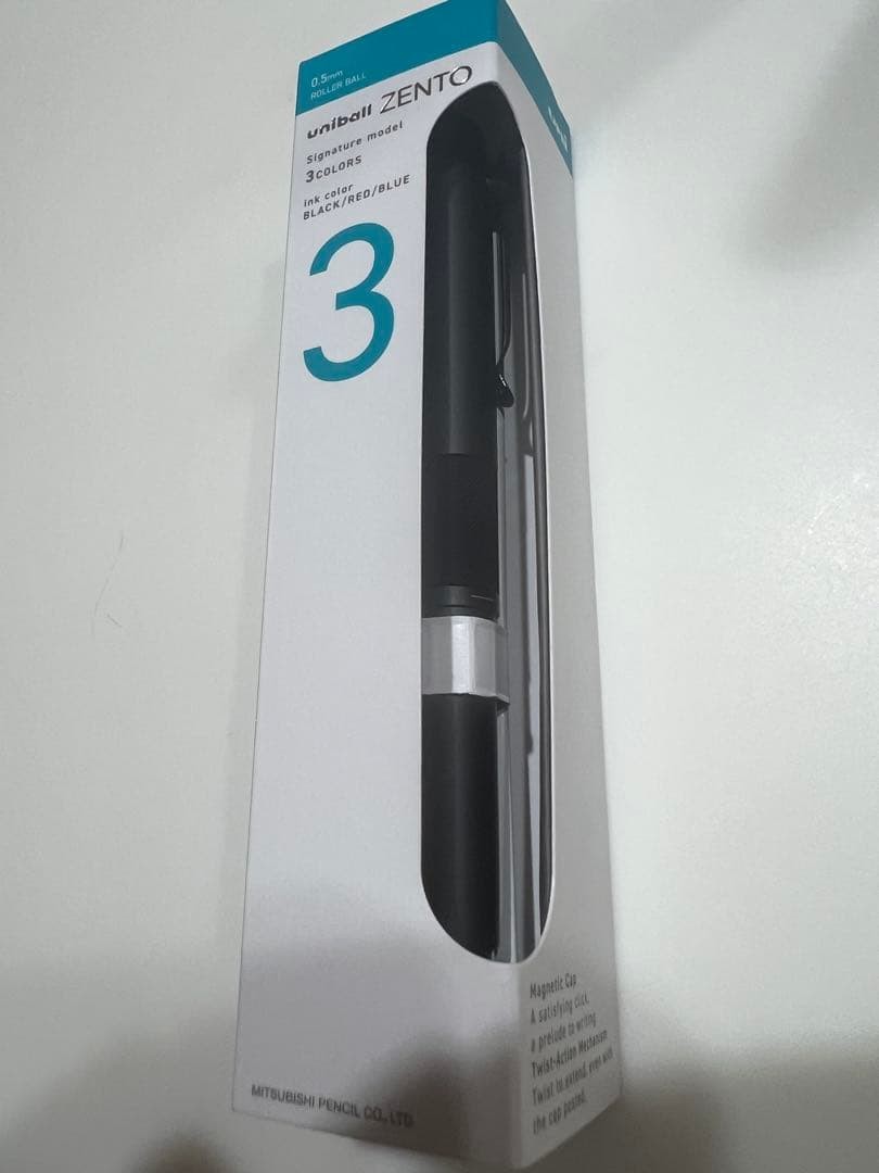 Uniball ZENTO Signature Model 3 Color Ballpoint Pen M-Black 0.5mm Japan NEW