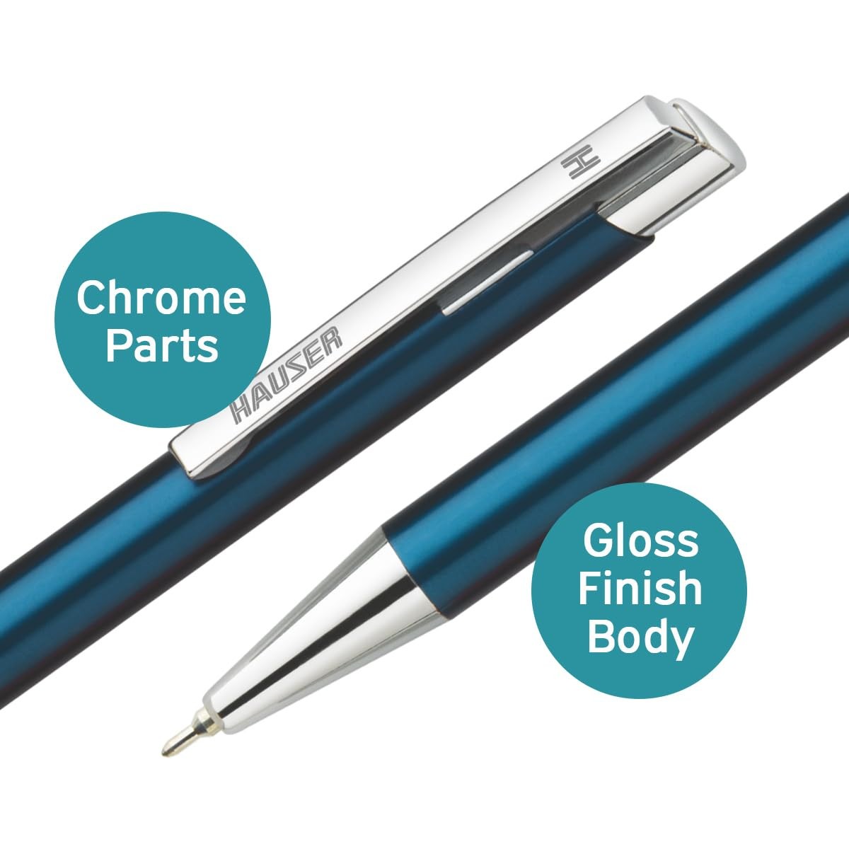 hauser Cyclone Ball Pen Retractable Mechanism with Comfortable Grip With FS