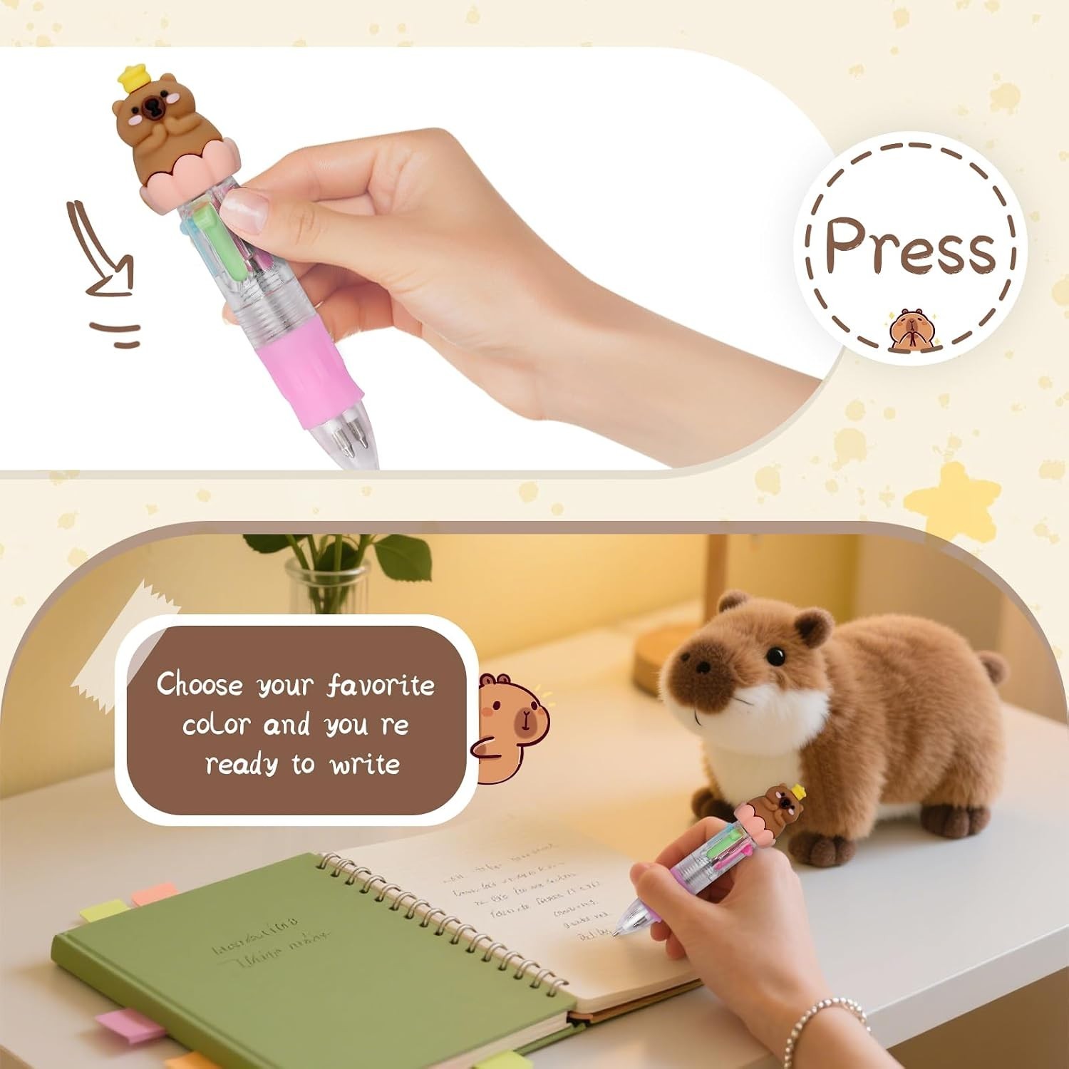 Multicolor 30-Count Ballpoint Pens with Cute Animal Designs – Kid-Friendly!