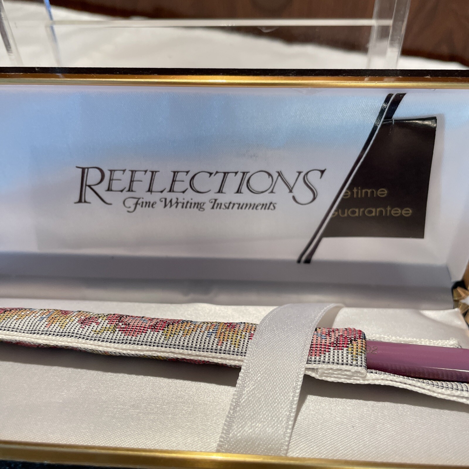 NEW Reflections Fine Writing Instruments Pen W/ Case Cover and Paperwork