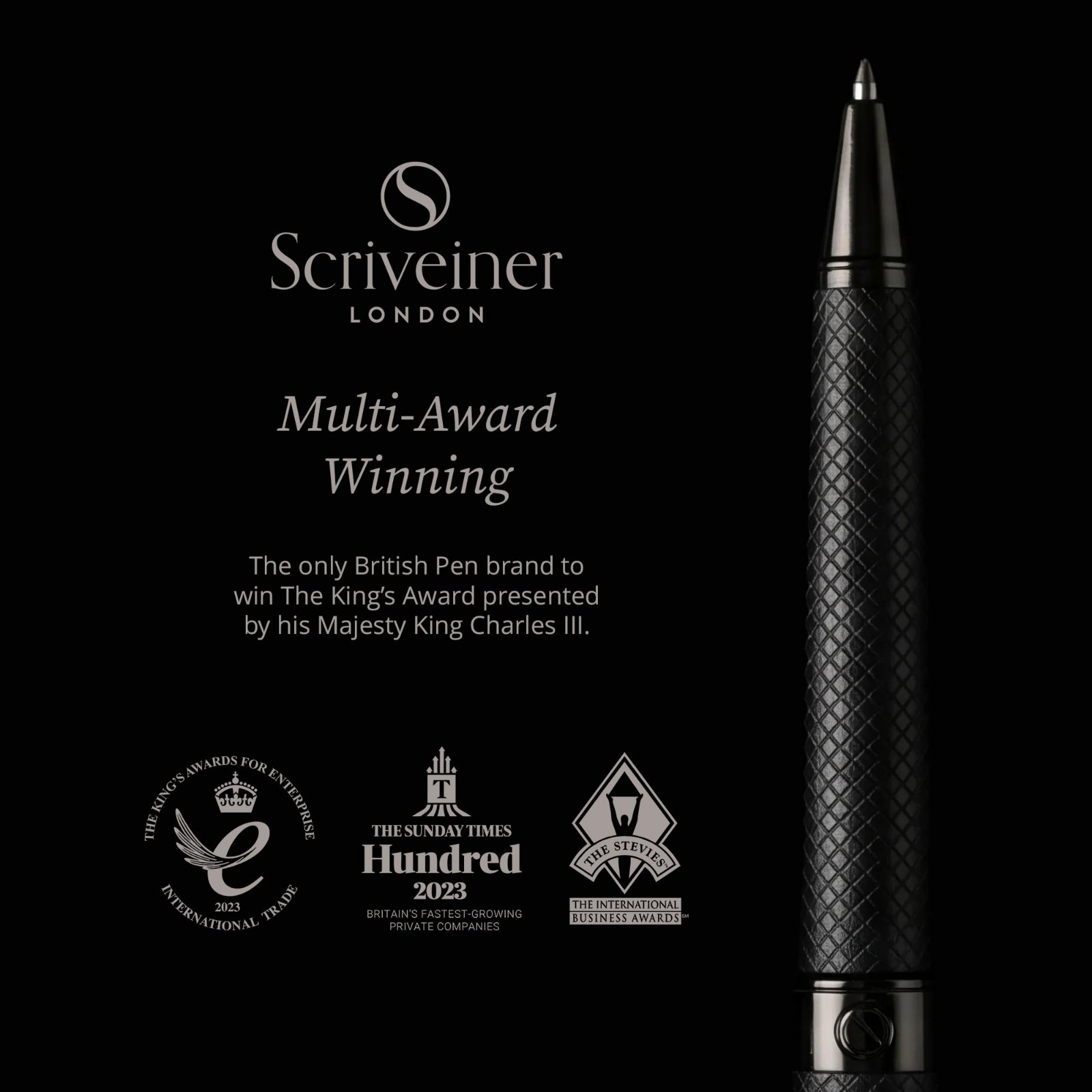 Luxury All Black Ballpoint Pen – Metal Matte Finish, Schmidt Refill, Gift for Me