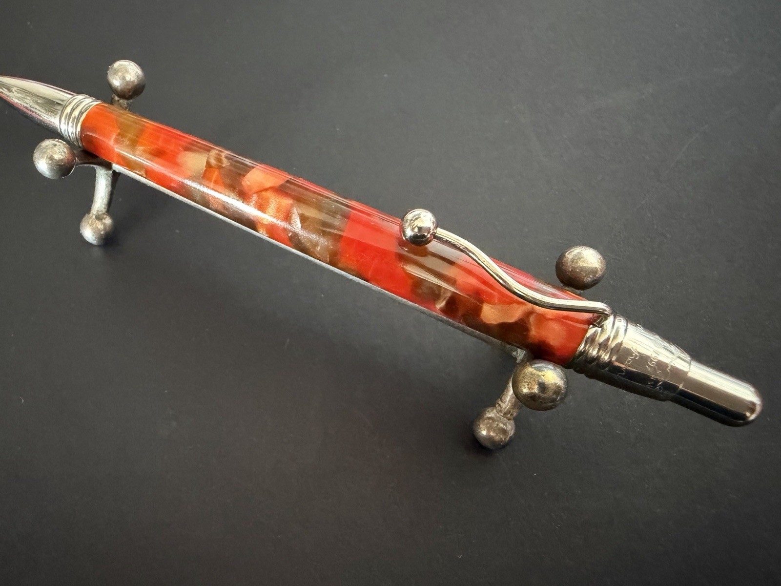 JEAN PIERRE LEPINE Indigo Coral Tortoiseshell Mother-of-Pearl Pen France 1997
