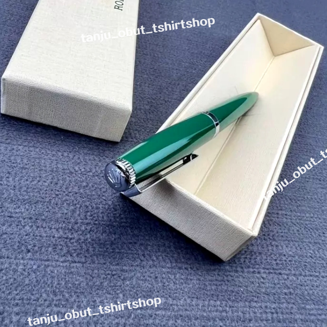 Bid Rolex Green & Silver Ballpoint Pen Executive VIP Gift Rare Collectible