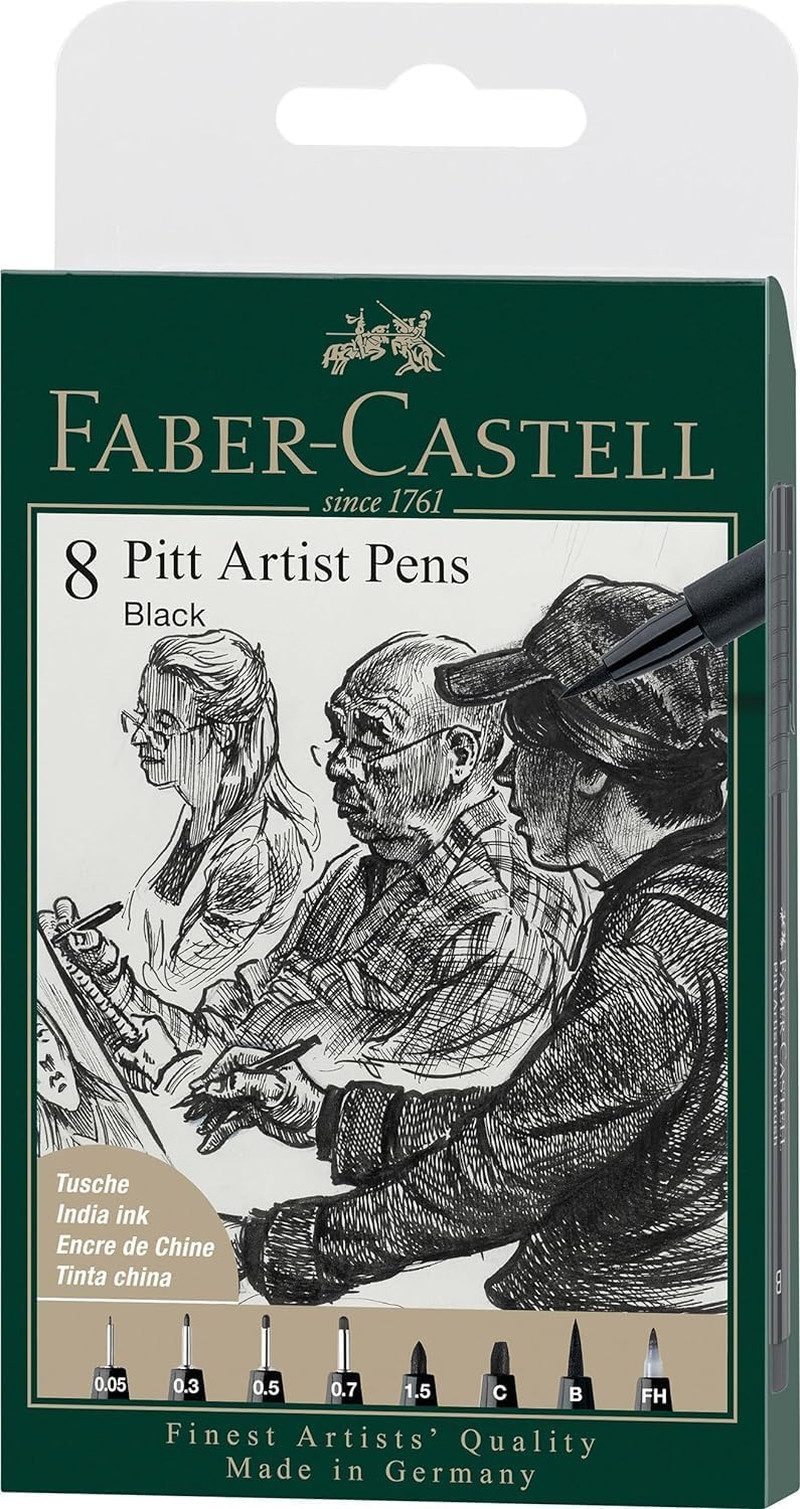 Pitt Black Ballpoint Pen, Black, Unisex