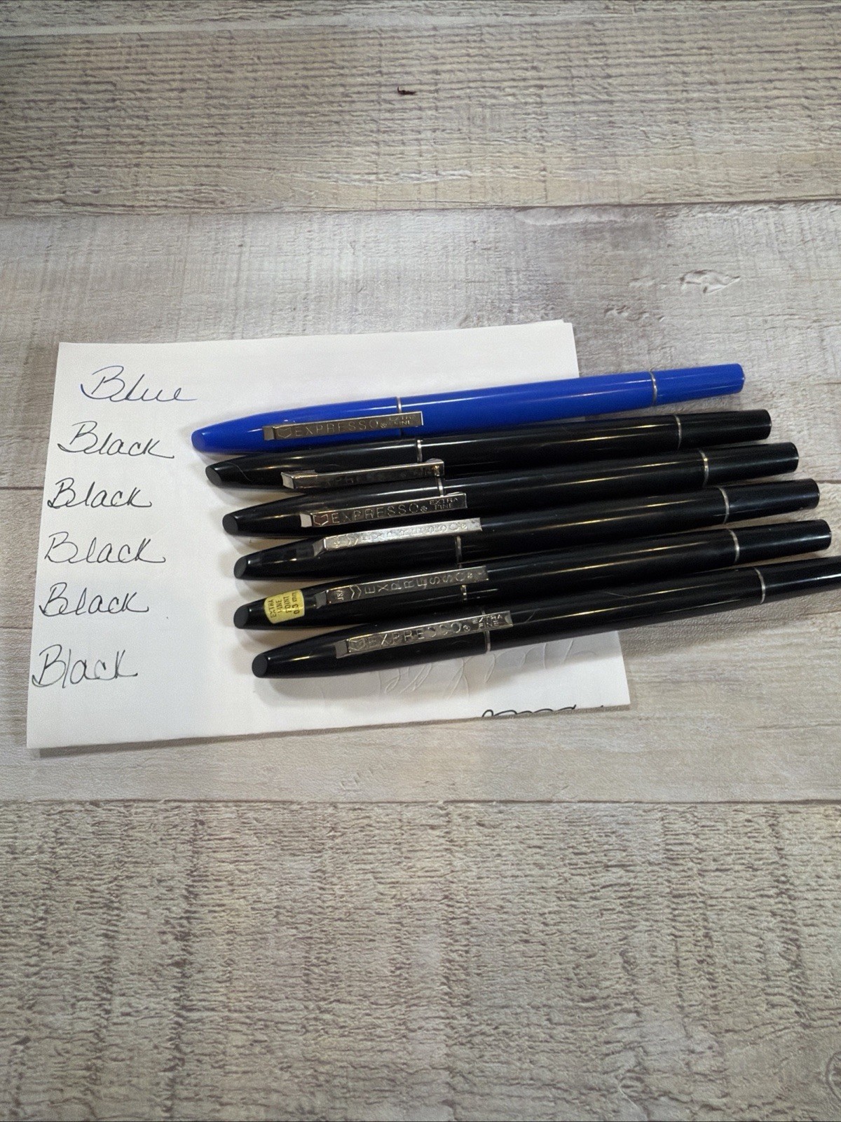 Vintage Sanford Expresso Extra Fine Point .3mm Polymer Pens Set of 6 Tested