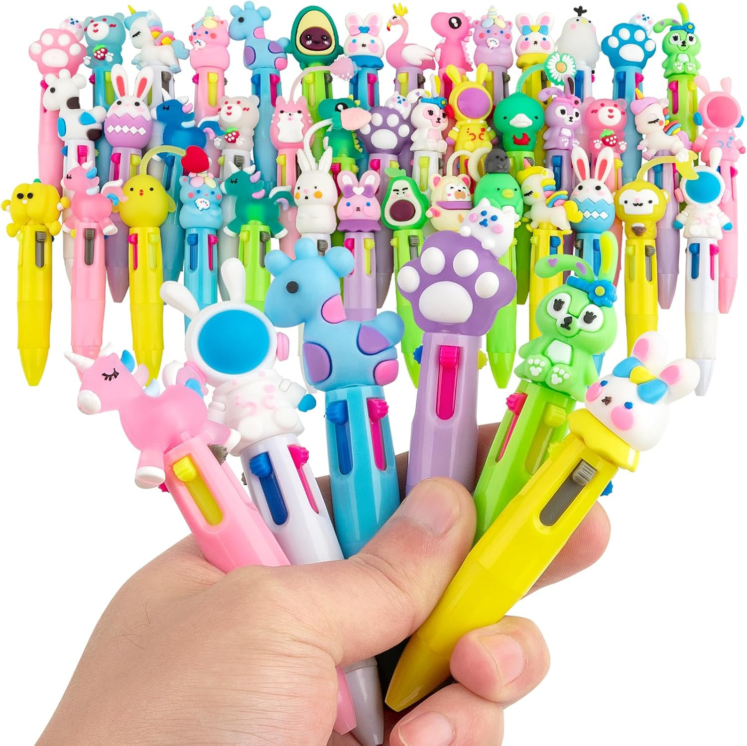 Multicolor Pen in One – Cute Pens for Kids – 42-Pack Multicolor Pens, Perfect fo
