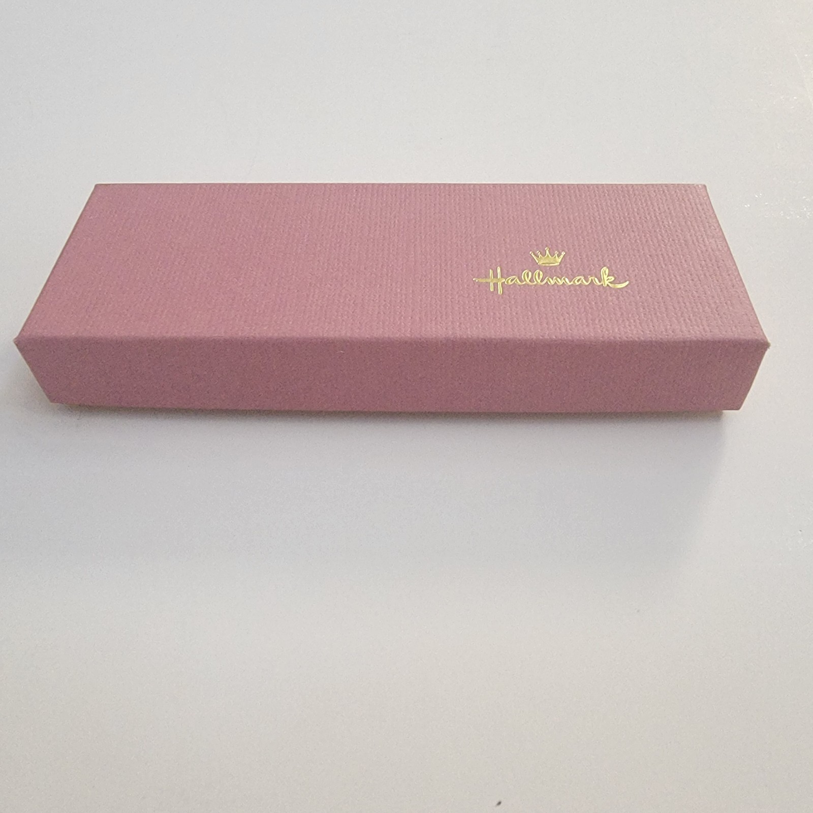 Vintage Hallmark Enamel Mauve Floral Ball Point Pen 1700WP2511 Box Made In USA