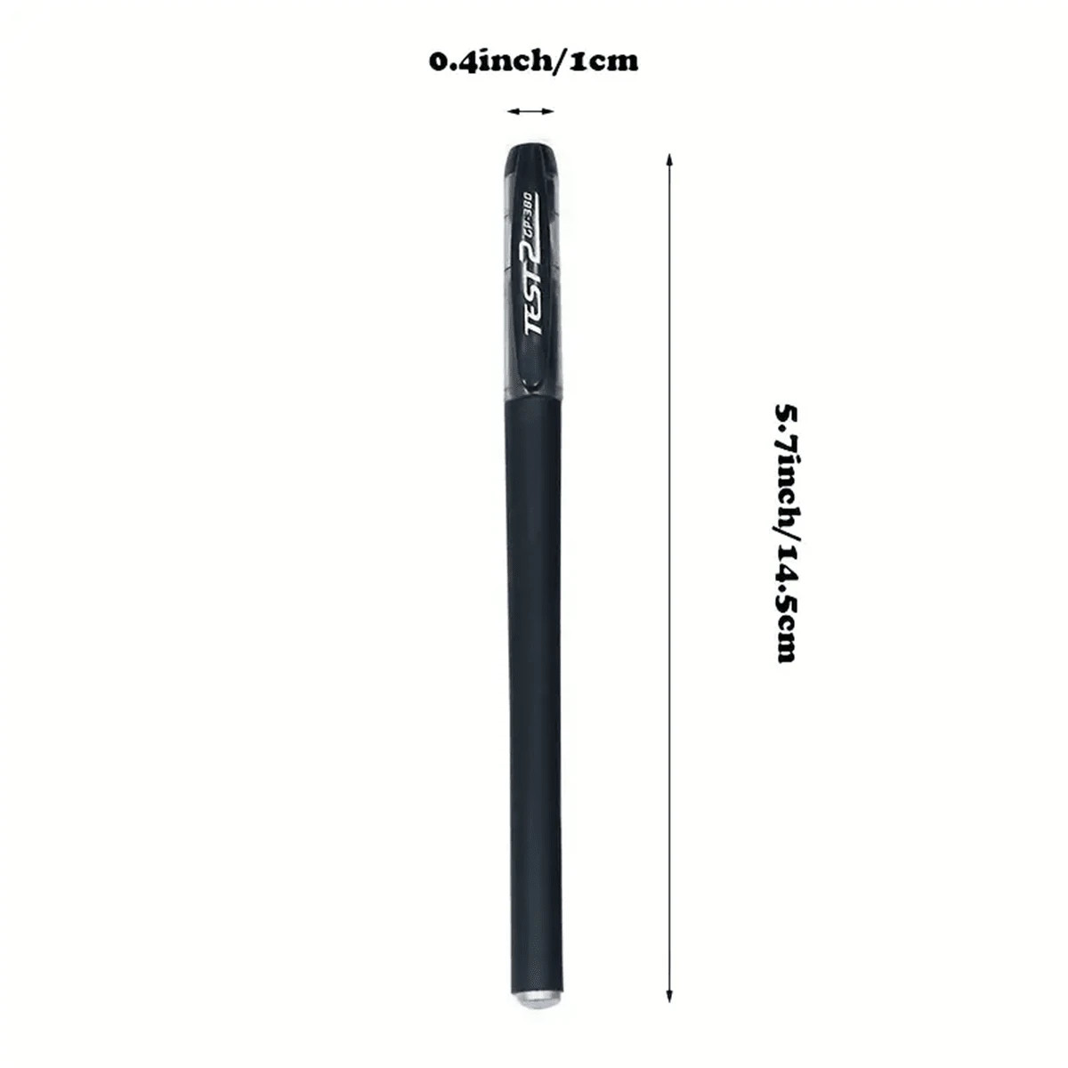Ballpoint Pens Black Matte Gel Ink Pens Set 0.5mm Extra Fine Tip Smooth Writing