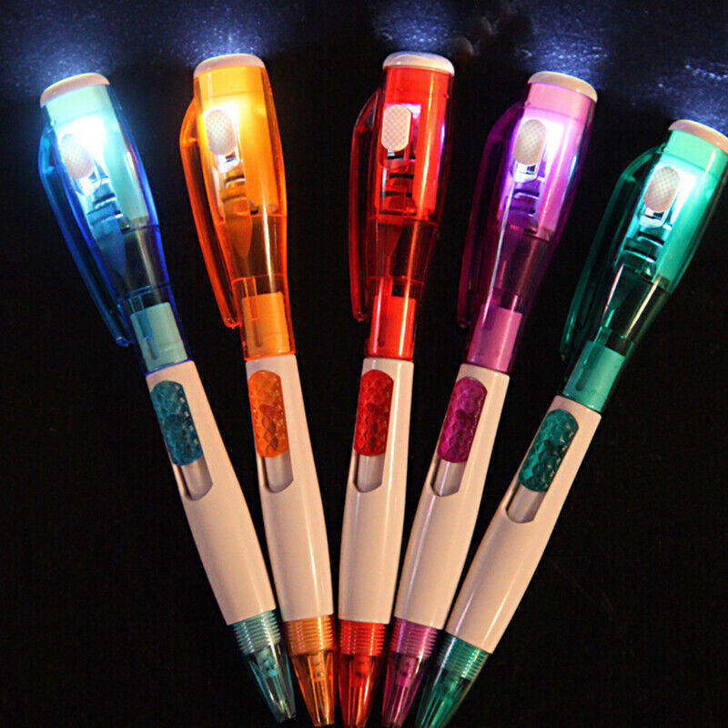 1pc Multifunctional Ballpoint Ball Point Pen With LED Flashlight Light NEW