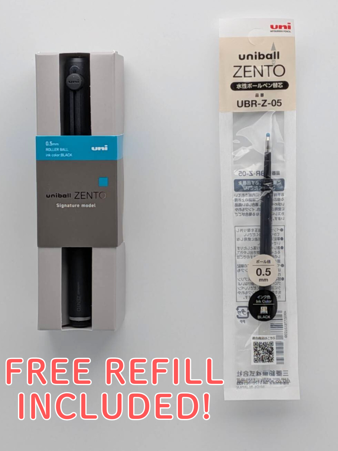 Mitsubishi Pencil uniball ZENTO signature model Metallic Black 0.5mm Japan