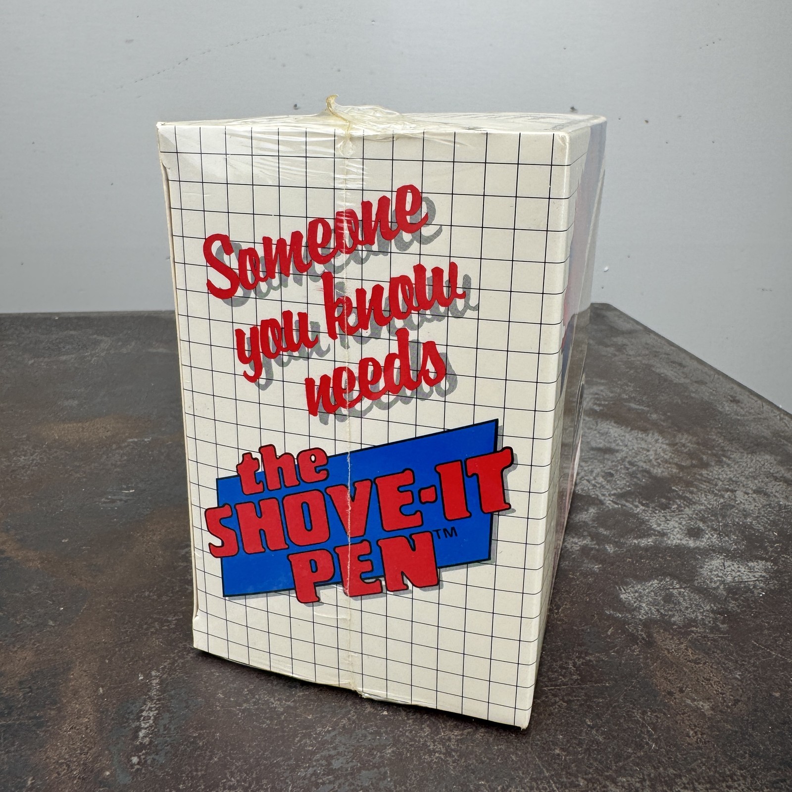Vtg SHOVE IT PEN Novelty BUTT Shaped Pen Holder 1985 Designsense NEW / SEALED