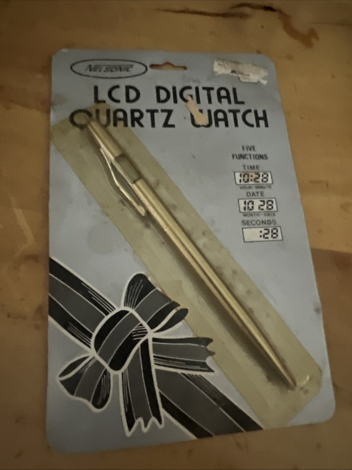 Nelsonic LCD Time Pen Quartz Watch Gold Tone Hong Kong