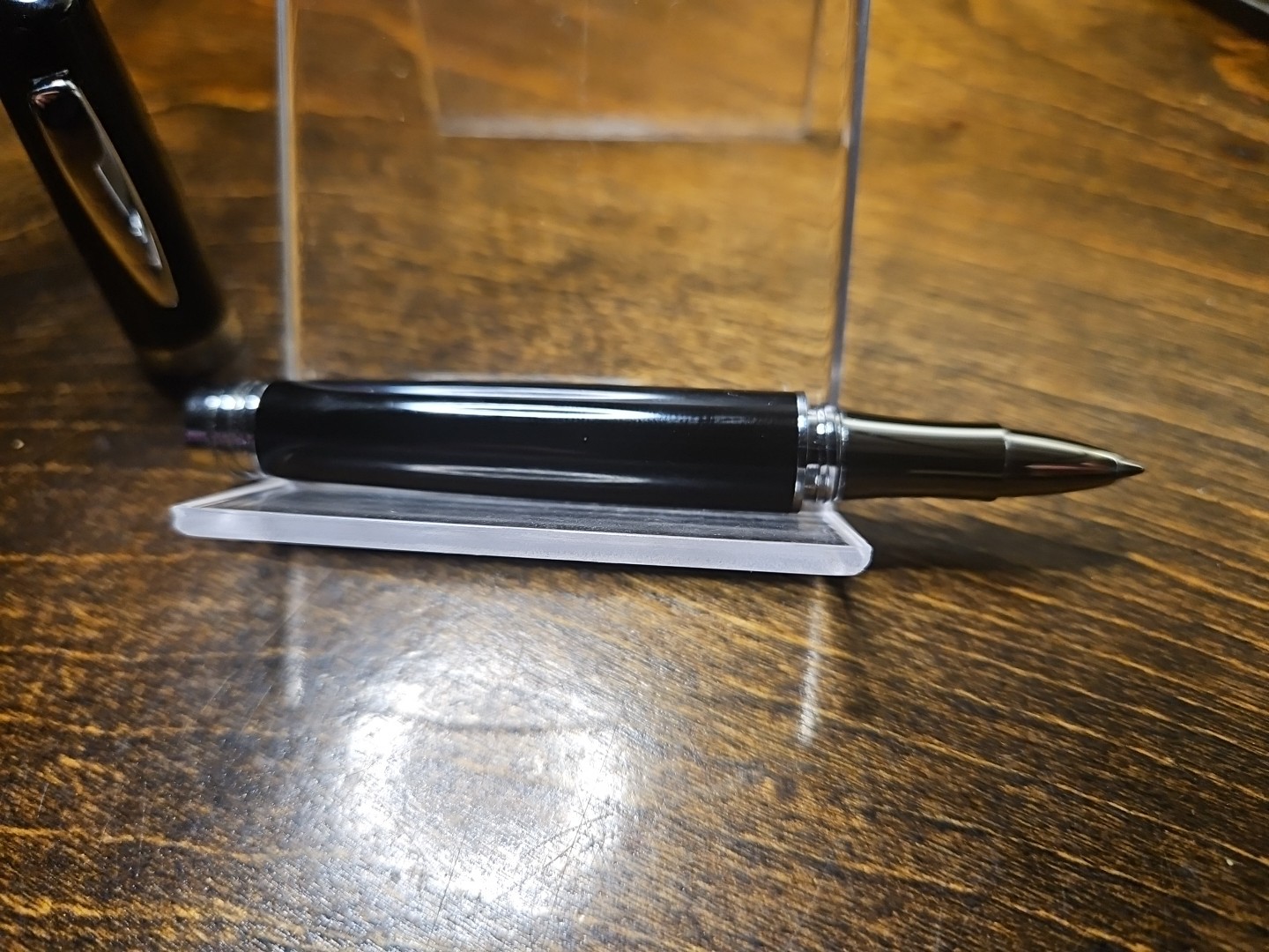 Rosetta Magellan Ballpoint Pen, Black Onyx, Chrome Trim