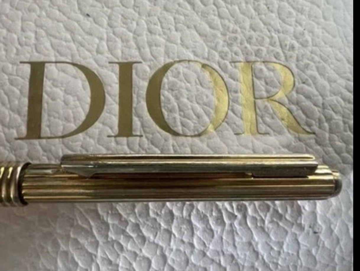Dior Ballpoint Pen Solid SILVER 925 Rotating Writes Vintage
