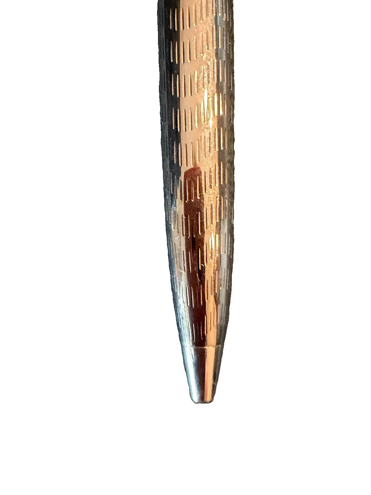 Levenger True Writer Ball Point Pen Silver Chrome Textured Twist Executive