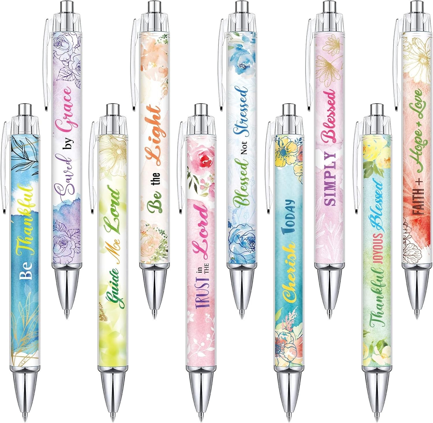 10 Pcs Christian Pens for Women Religious Ink Pens Easter Gifts Inspirational…
