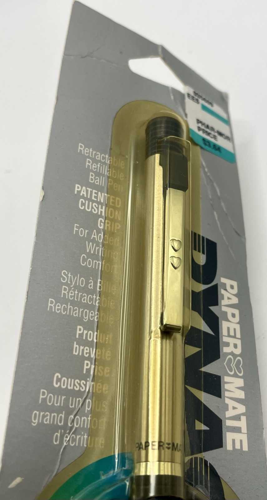 1991 Paper Mate DynaGrip RT50 Ball Point Pen Medium Point Blue Ink Vintage