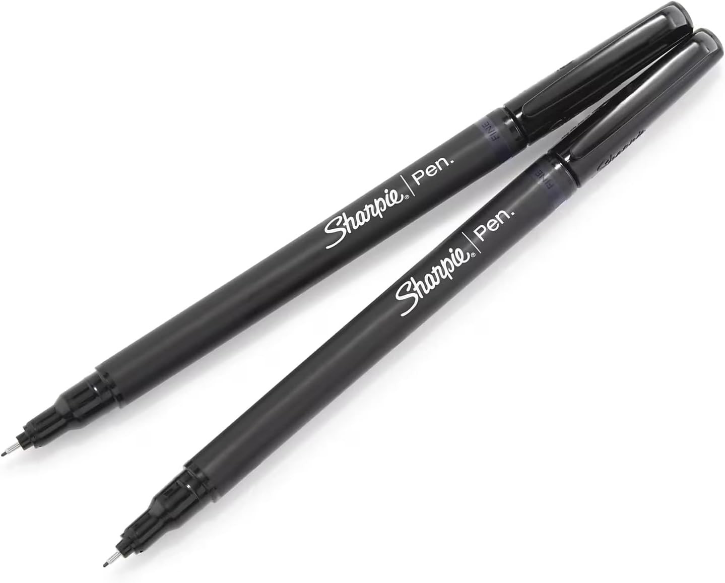Fine Point Black Ink Pens, 6 Pack, Smooth Quick-Dry Write