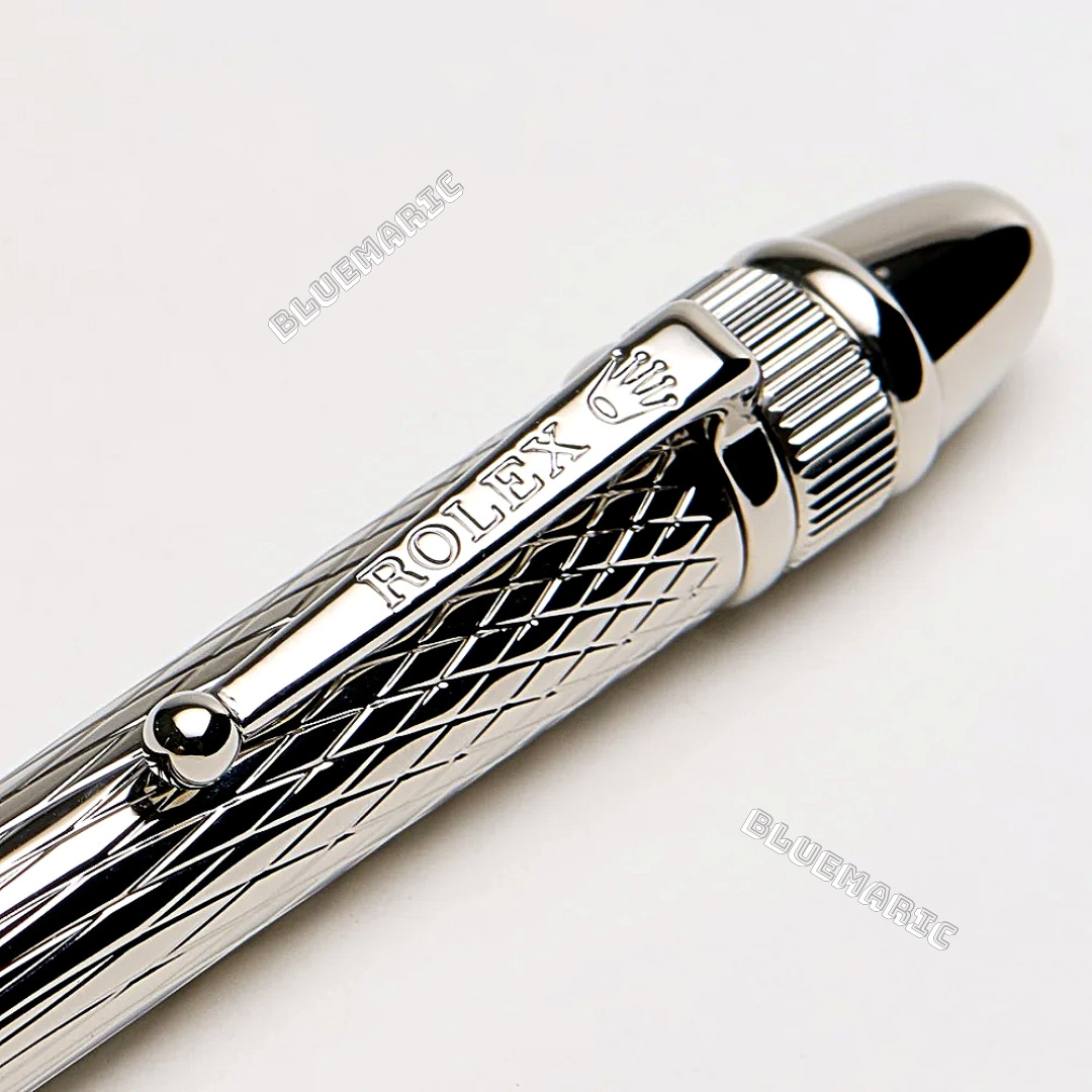ROLEX Gift Ballpoint Pen Silver Tone Novelty Collectible New Box RARE