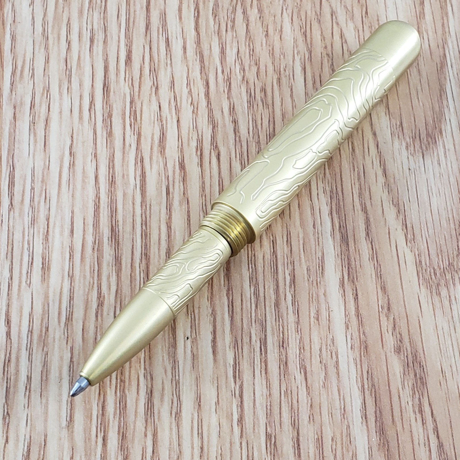 Maratac Embassy Pen Brass One Piece Construction Comes In Plastic Tube