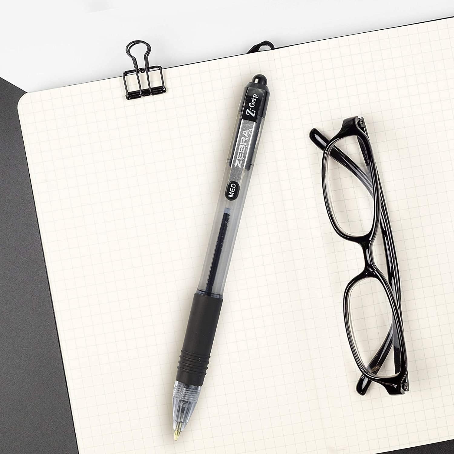 Zebra Z-Grip 1.0mm Ballpoint Pen Set – 12 Black & 12 Blue, Ideal for All Ages
