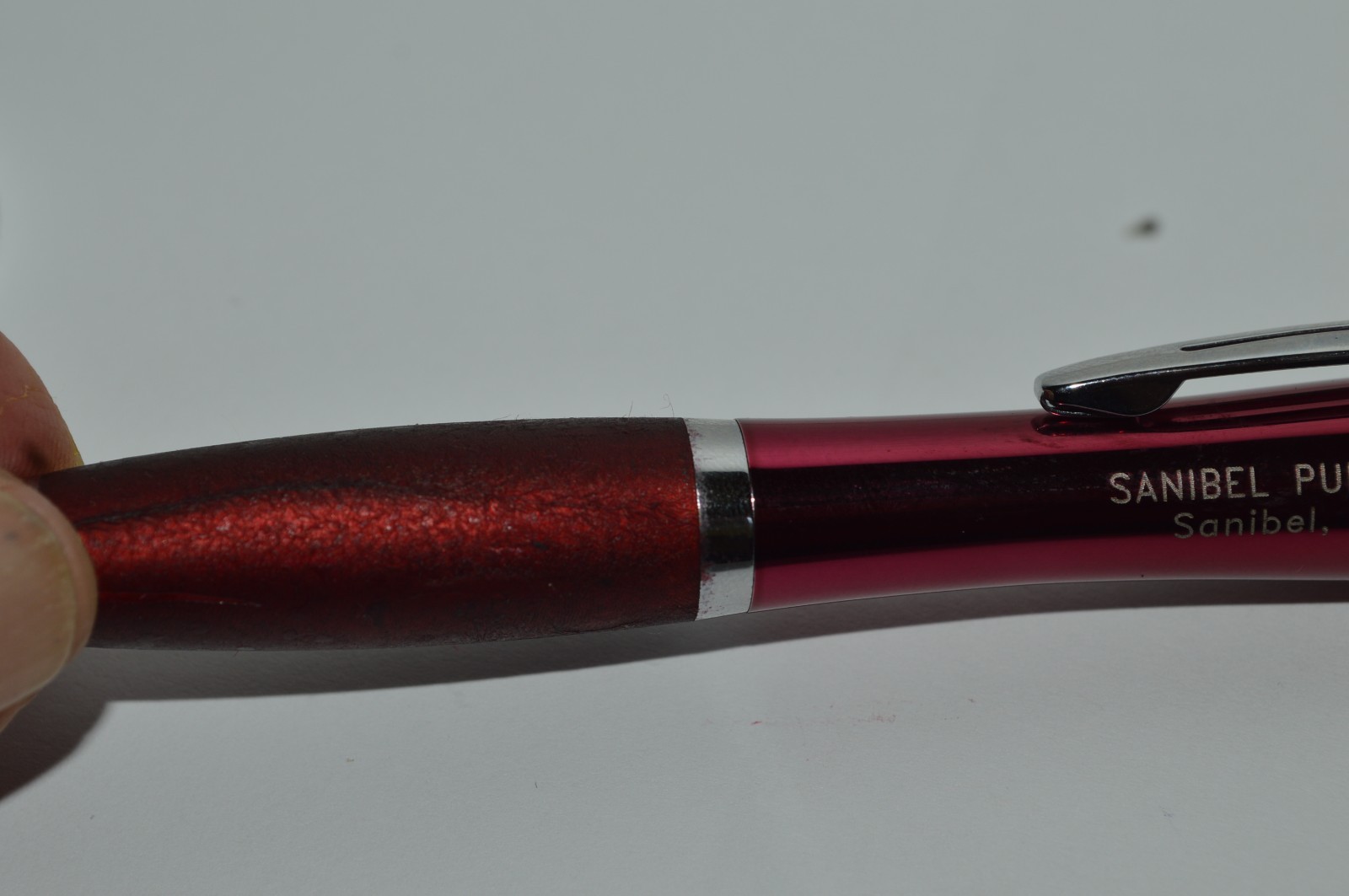 SANIBEL PUBLIC LIBRARY Promotional Ballpoint Pen Ergonomic Grip 1990’s