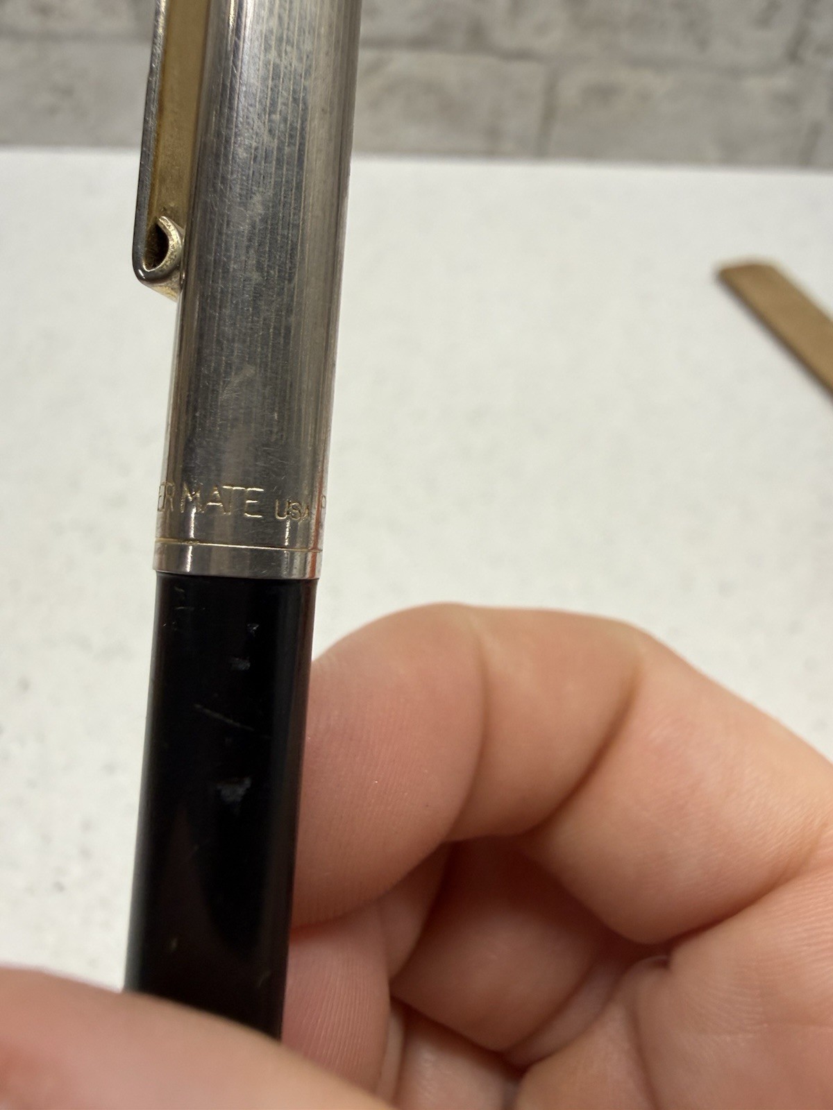 Vintage 1950’s Paper Mate Pen Double Heart USA Black