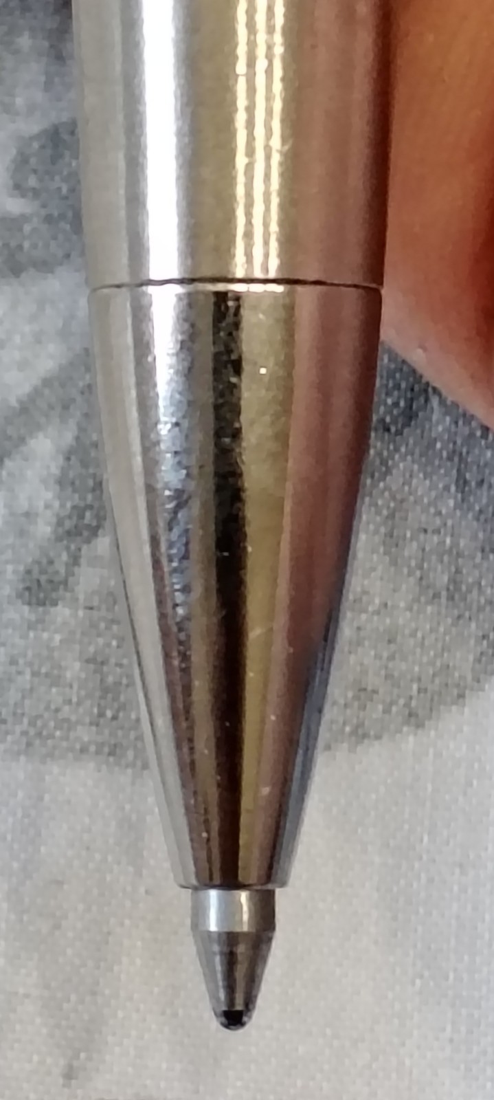 Inoxcrom Oversize Stainless Steel & Gold Trim Ball Point Pen Spain