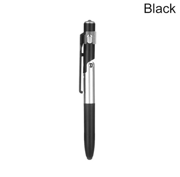 1pc 4 In 1 Multifunction Ballpoint Pen LED Light Phone Holder – Writing Pencil
