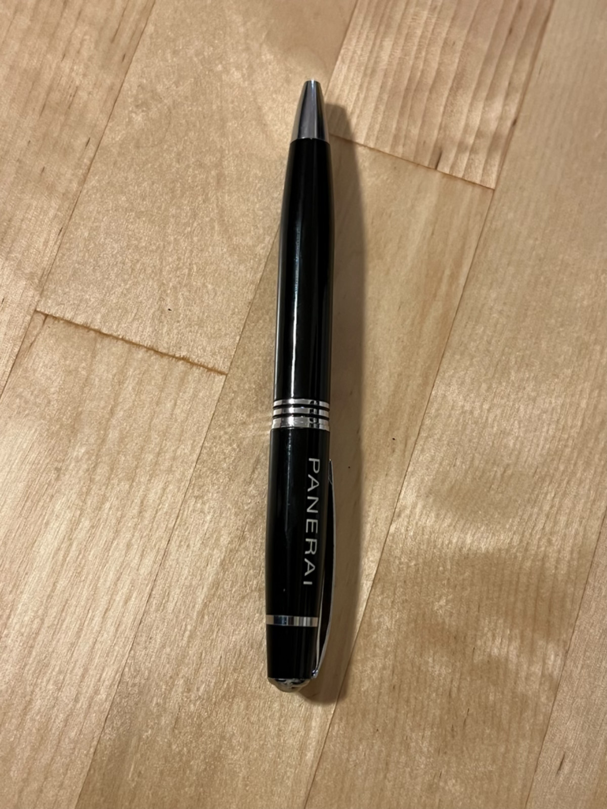 PANERAI Black Silver Twisted Ballpoint Novelty Pen – No Box – Office Panerai Pen