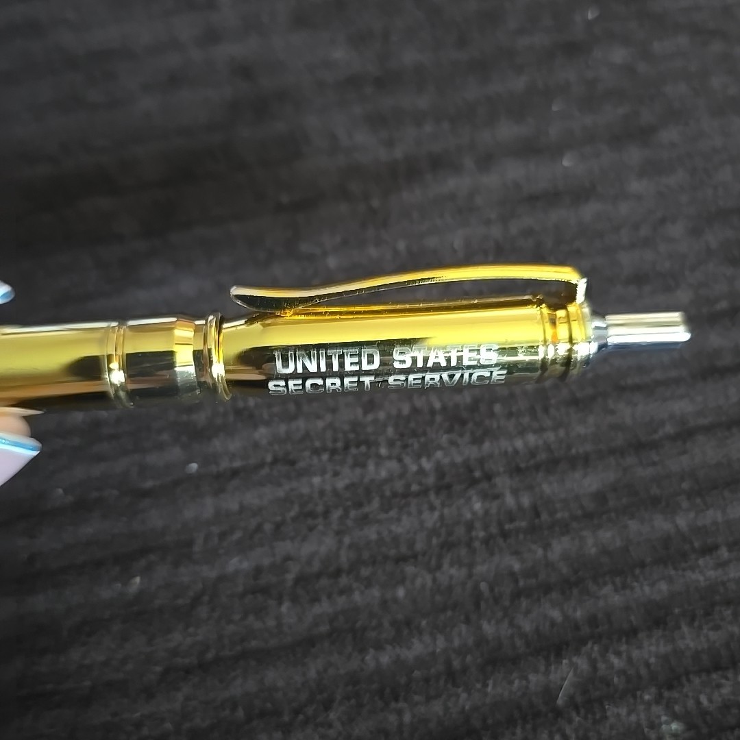 UNITED STATES SECRET SERVICE Bullet Shaped Click Pen Novelty Gift Black INK