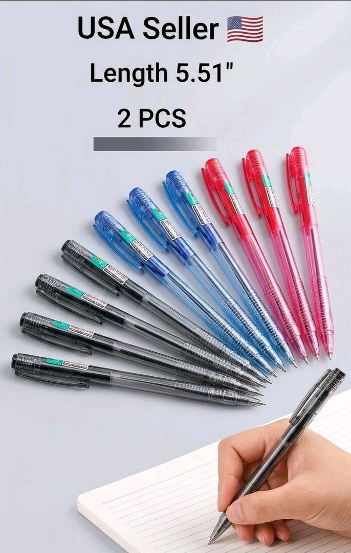 2 PCS Students Ballpoint Pen 0.7mm Point Writing Pens Office School Stationery