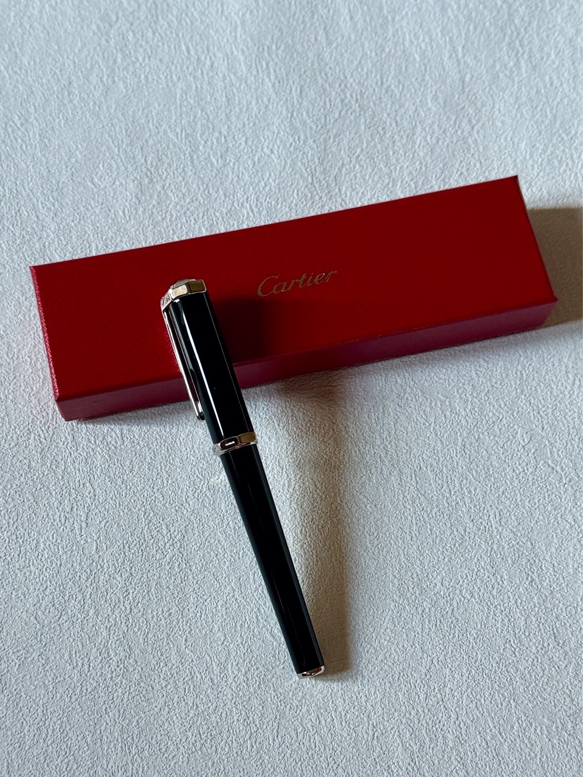 Cartier Santos Palladium-Finish Rollerball Pen – New in Box | Luxury Ad Gift