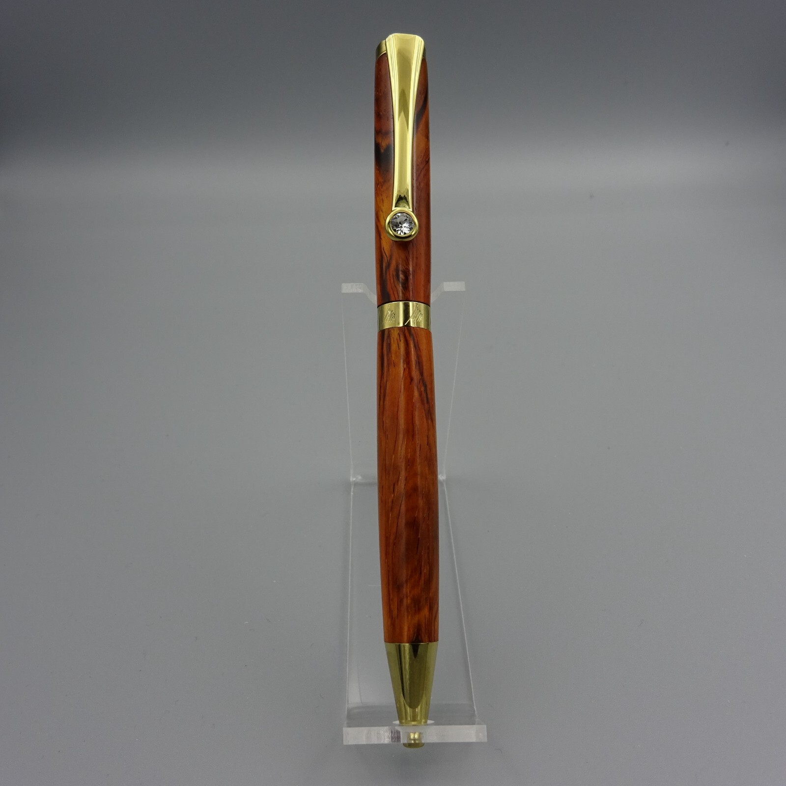 HAND MADE DIANA TWIST PEN by DAYACOM w COCOBOLO KING BARREL and GOLD TRIM Di08