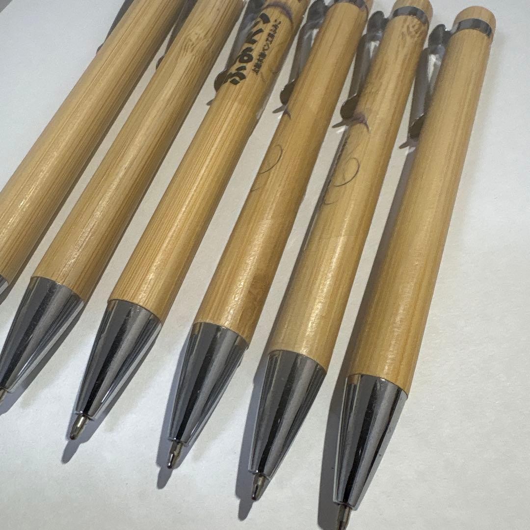 Nohara Craft Bonan Pen Ballpoint Wooden Pen 6 Pack Natural Finish Set